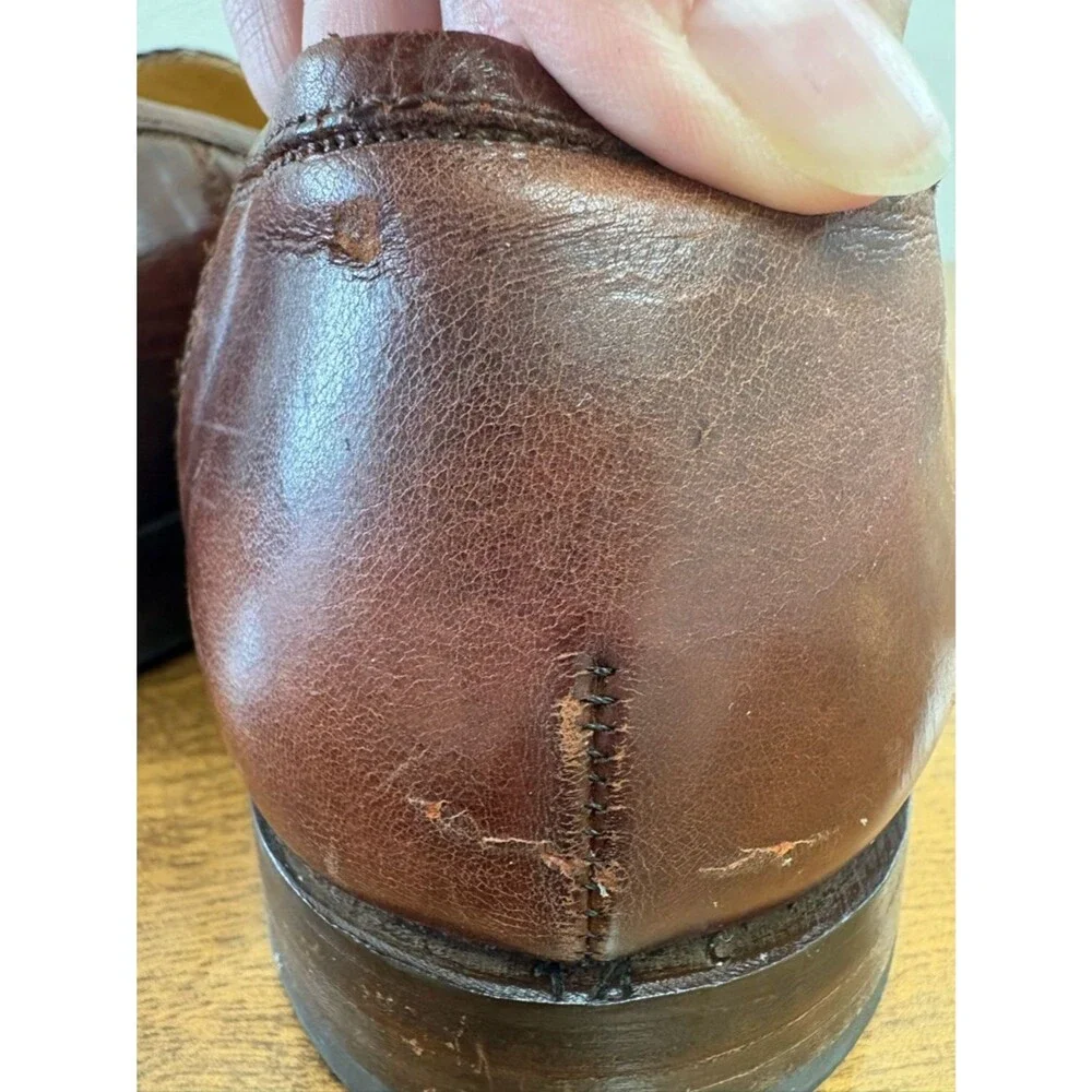 JOHNSTON AND MURPHY Brown Woven Leather Loafer